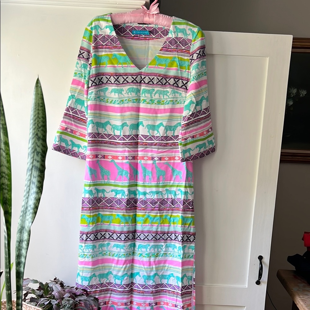 Colorful Patterned Women's Dress